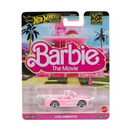 HOT WHEELS POP CULTURE BARBIE THE MOVIE MASINUTA METALICA 1956 CORVETTE SCARA 1:64 | 1Buy.ro