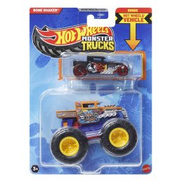 HOT WHEELS MONSTER TRUCK SI MASINUTA METALICA BONE SHAKER | 1Buy.ro
