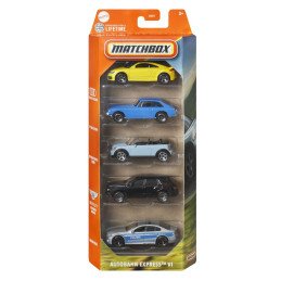 MATCHBOX SET 5 MASINUTE METALICE AUTOBAHN EXPRESS VI SCARA 1:64 | 1Buy.ro