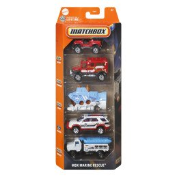 MATCHBOX SET 5 MASINUTE METALICE MBX MARINE RESCUE SCARA 1:64 | 1Buy.ro