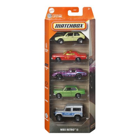 MATCHBOX SET 5 MASINUTE METALICE MBX RETRO II SCARA 1:64 | MARKETPLACE SHOPPING CENTER