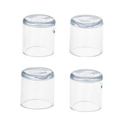 Set 4 buc. protectii anti-zgarieturi picioare scaun, diametru 19mm, culoare transparent | MARKETPLACE SHOPPING CENTER
