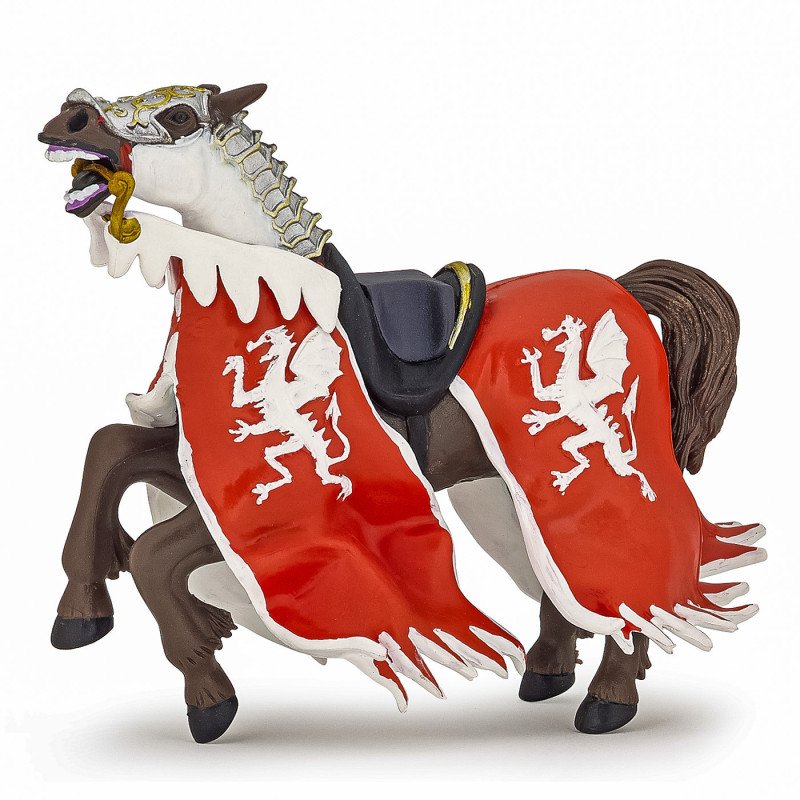PAPO FIGURINA CALUL REGELUI CU BLAZON DRAGON ROSU | MARKETPLACE SHOPPING CENTER