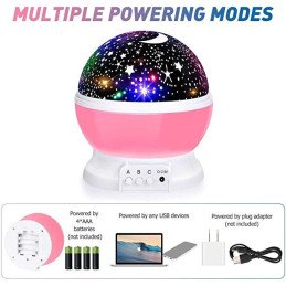 Proiector LED cu alimentare USB, model "Galaxy Stars" cu 9 moduri de afisare | MARKETPLACE SHOPPING CENTER
