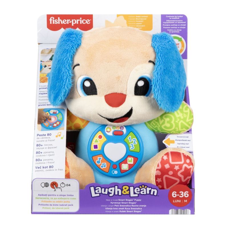 Fisher Price Catel Interactiv cu Urechi Albastre | 1Buy.ro