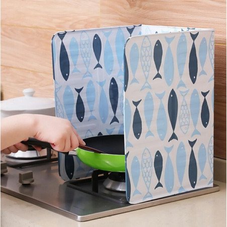 Protectie din aluminiu anti-stropire pentru gatitul pe aragaz, lavabila, model AVX-AG553F | MARKETPLACE SHOPPING CENTER
