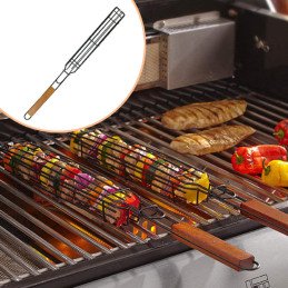 Ustensila de tip "cos" cu maner pentru preparat legume la gratar | MARKETPLACE SHOPPING CENTER