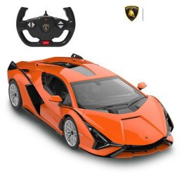 MASINA CU TELECOMANDA LAMBORGHINI SIAN PORTOCALIU CU SCARA 1 LA 14 | 1Buy.ro