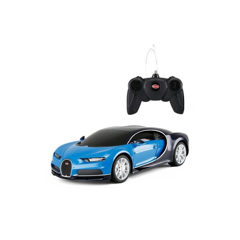 MASINA CU TELECOMANDA BUGATTI CHIRON ALBASTRU CU SCARA 1 LA 24 | MARKETPLACE SHOPPING CENTER