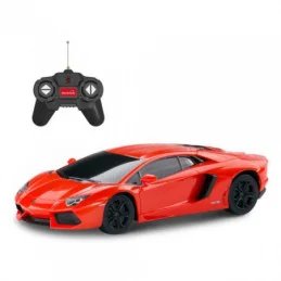 MASINA CU TELECOMANDA LAMBORGHINI AVENTADOR ROSU CU SCARA 1 LA 24 | 1Buy.ro