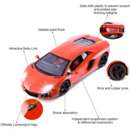 MASINA CU TELECOMANDA LAMBORGHINI AVENTADOR ROSU CU SCARA 1 LA 24 | MARKETPLACE SHOPPING CENTER