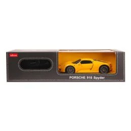 MASINA CU TELECOMANDA PORSCHE 918 SPYDER GALBEN CU SCARA 1 LA 24 | 1Buy.ro