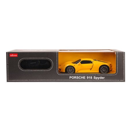 MASINA CU TELECOMANDA PORSCHE 918 SPYDER GALBEN CU SCARA 1 LA 24 | MARKETPLACE SHOPPING CENTER