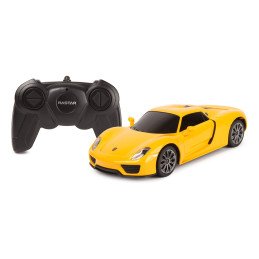MASINA CU TELECOMANDA PORSCHE 918 SPYDER GALBEN CU SCARA 1 LA 24 | MARKETPLACE SHOPPING CENTER