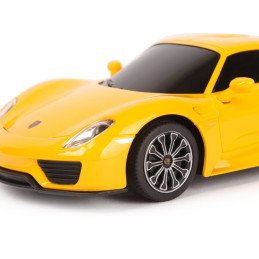 MASINA CU TELECOMANDA PORSCHE 918 SPYDER GALBEN CU SCARA 1 LA 24 | MARKETPLACE SHOPPING CENTER