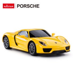 MASINA CU TELECOMANDA PORSCHE 918 SPYDER GALBEN CU SCARA 1 LA 24 | MARKETPLACE SHOPPING CENTER