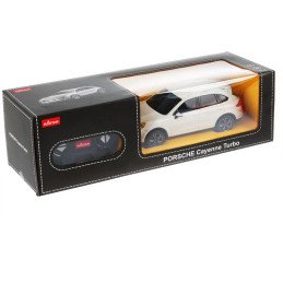 MASINA CU TELECOMANDA PORSCHE CAYENNE TURBO ALB CU SCARA 1 LA 24 | 1Buy.ro