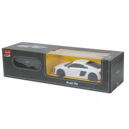 MASINA CU TELECOMANDA AUDI R8 ALB CU SCARA 1 LA 24 | 1Buy.ro