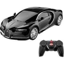 MASINA CU TELECOMANDA BUGATTI CHIRON NEGRU CU SCARA 1 LA 24 | MARKETPLACE SHOPPING CENTER