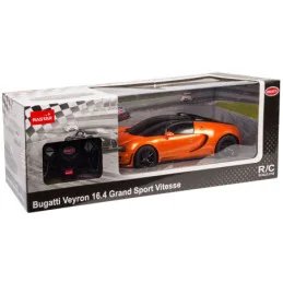 MASINA CU TELECOMANDA BUGATTI GRAND SPORT VITESSE PORTOCALIE CU SCARA 1 LA 18 | 1Buy.ro