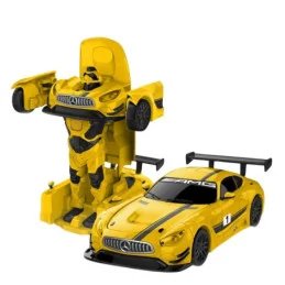MASINUTA METALICA CONVERTIBILA MERCEDES BENZ GT3 GALBENA CU SCARA 1 LA 32 | 1Buy.ro