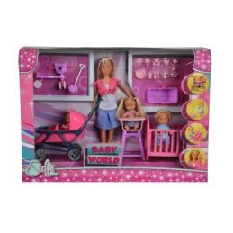SET PAPUSA STEFFI CU 3 BEBELUSI SI ACCESORII | 1Buy.ro