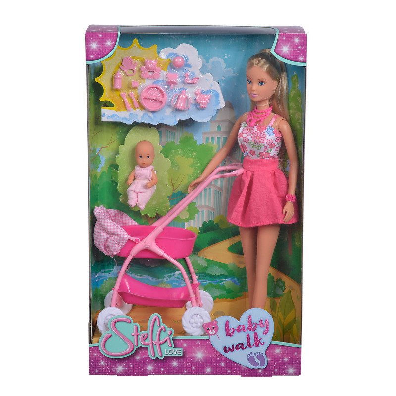 PAPUSA STEFFI IN ROCHITA ROZ SI CU CARUCIOR BEBE | MARKETPLACE SHOPPING CENTER