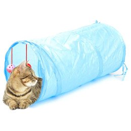 Jucarie pentru pisica de tip Tunel, lungime 50 cm, culoare albastru | MARKETPLACE SHOPPING CENTER