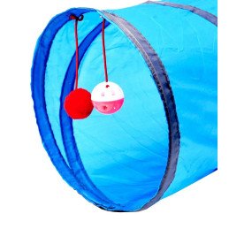 Jucarie pentru pisica de tip Tunel, lungime 50 cm, culoare albastru | MARKETPLACE SHOPPING CENTER