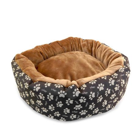 Culcus moale cu perna, pentru caine/pisica, culoare crem-maron, impermeabil | MARKETPLACE SHOPPING CENTER