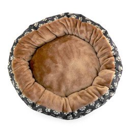 Culcus moale cu perna, pentru caine/pisica, culoare crem-maron, impermeabil | MARKETPLACE SHOPPING CENTER