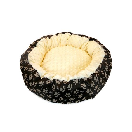 Culcus moale cu perna, pentru caine/pisica, Model Minky, culoare galben, impermeabil | MARKETPLACE SHOPPING CENTER