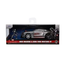 JADA MARVEL MASINUTA METALICA FORD MUSTANG SCARA 1:32 SI FIGURINA METALICA WAR MACHINE | 1Buy.ro