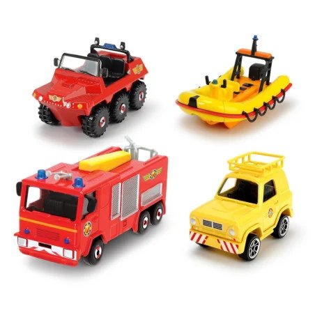 POMPIERUL SAM SET 4 VEHICULE DIN METAL CU BARCA SCARA 1:64 | MARKETPLACE SHOPPING CENTER