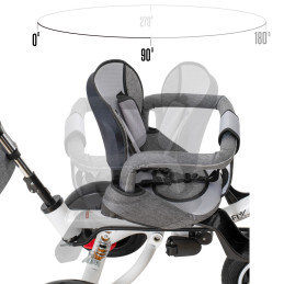 Tricicleta si Carucior pentru copii Premium TRIKE FIX V3 culoare Gri | MARKETPLACE SHOPPING CENTER
