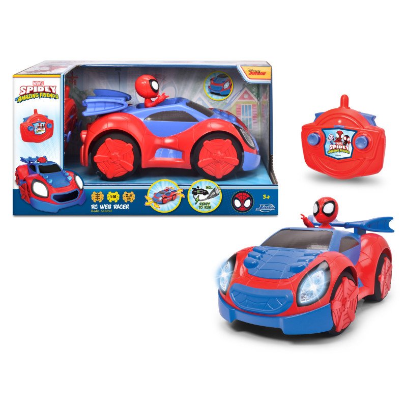 SPIDEY PRIETENII EXTRAORDINARI MASINUTA CU TELECOMANDA WEB RACER SCARA 1:18 | MARKETPLACE SHOPPING CENTER