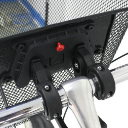 Cos metalic pentru bicicleta cu maner, demontabil, conceput pentru a fi montat in partea din fata, culoare Neagra | MARKETPLACE SHOPPING CENTER