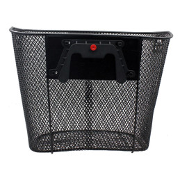 Cos metalic pentru bicicleta cu maner, demontabil, conceput pentru a fi montat in partea din fata, culoare Neagra | MARKETPLACE SHOPPING CENTER