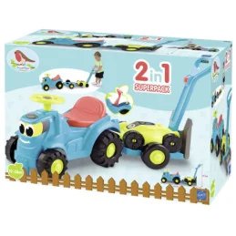 ECOIFFIER SET TRACTOR RIDE CU REMORCA SI COSITOARE | 1Buy.ro