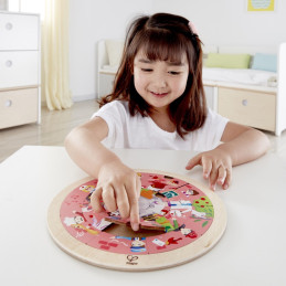  Hape Puzzle Rotund cu 2 Fete ...