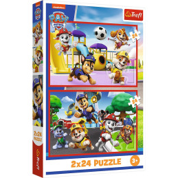 Puzzle Trefl 2X24 Patrula Catelusilor Ziua Amuzanta a Catelusilor ...
