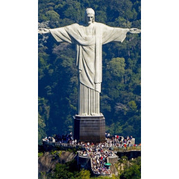 Macheta statuii lui Iisus, Cristo Redentor, Rio de Janeiro - Suvenir Metalic de Colectie