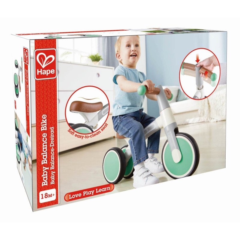 HAPE BICICLETA DE ECHILIBRU VERDE CU 3 ROTI | MARKETPLACE SHOPPING CENTER