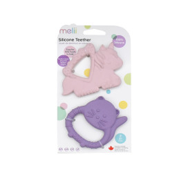 Set 2 Jucarii Dentitie Silicon Melii Model Unicorn Pisica ...