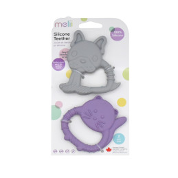 Set 2 Jucarii Dentitie Silicon Melii Model Bulldog + Pisica ...