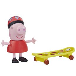 PEPPA PIG FIGURINA PRIETENII AMUZANTI PEPPA PIG CU SKATEBOARD 7CM | MARKETPLACE SHOPPING CENTER