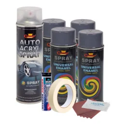 Kit Complet Reparatie si Vopsire Jante Culoare Gri Inchis ...