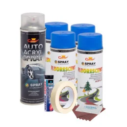 Kit Complet Reparatie si Vopsire Jante Culoare Albastru Fluorescent ...