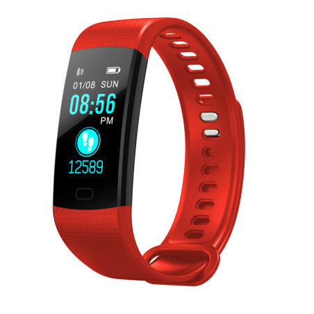 Ceas Bratara Fitness Inteligenta cu Functii Smartwatch, Monitorizare Sanatate, Elegant, Unisex, Rosu
