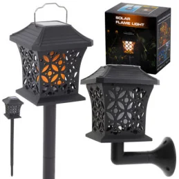 Lampa Solara de Exterior "Combo" cu 12 Led-uri cu Posibilitate de Montaj la Sol sau pe Perete ...